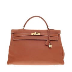 Hermes Kelly Etrusque Clemence with Gold Hardware 40