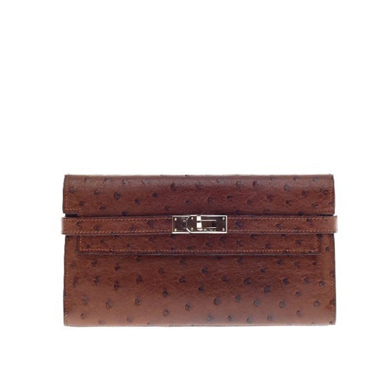 Hermes Kelly Wallet Ostrich Long