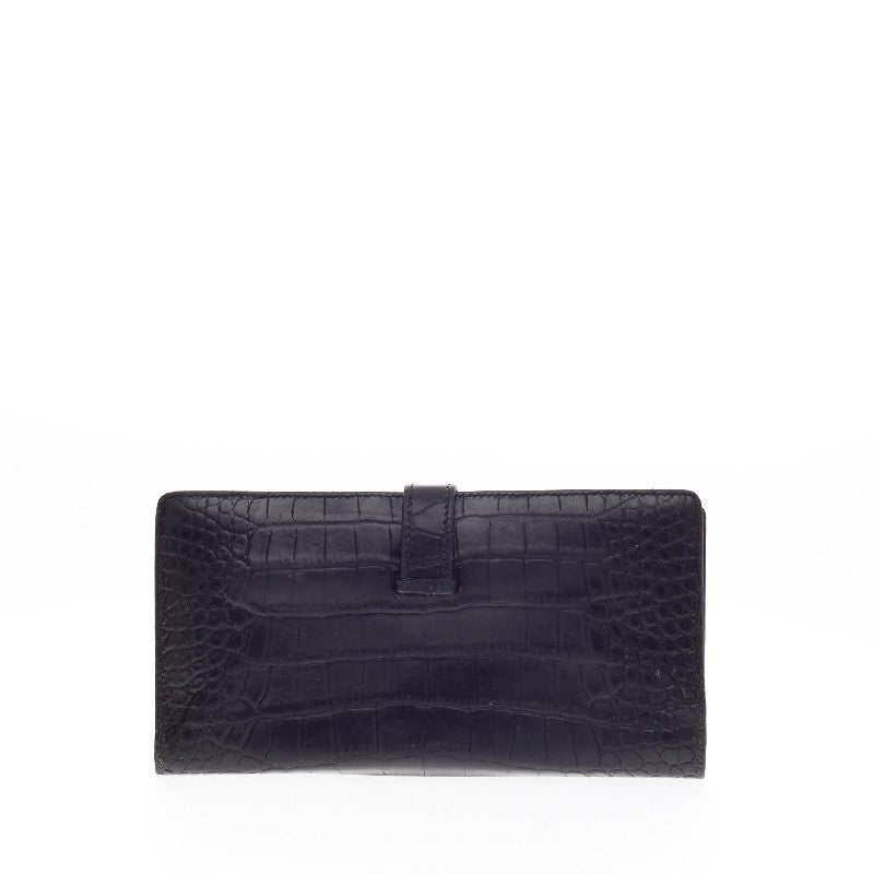 Women's Hermes Bearn Wallet Matte Alligator Long