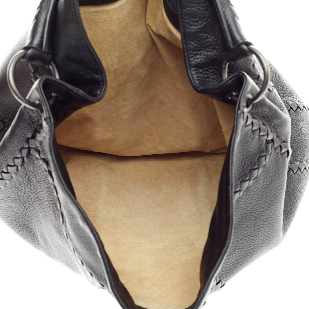 Bottega Veneta Hobo with Rings Leather with Intrecciato Detail Large 2