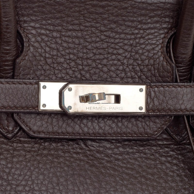 Hermes Birkin Ebene Clemence with Palladium Hardware 30 3