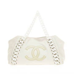 Chanel Resin Modern Chain Tote Leather
