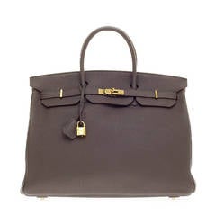 Hermes Birkin Etain Togo with Gold Hardware 40