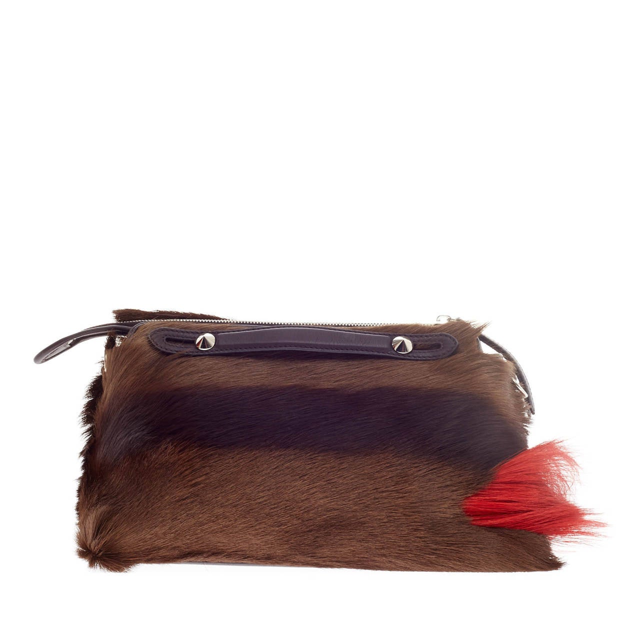 Fendi By The Way Satchel Springbok Fur Small In Good Condition In NY, NY