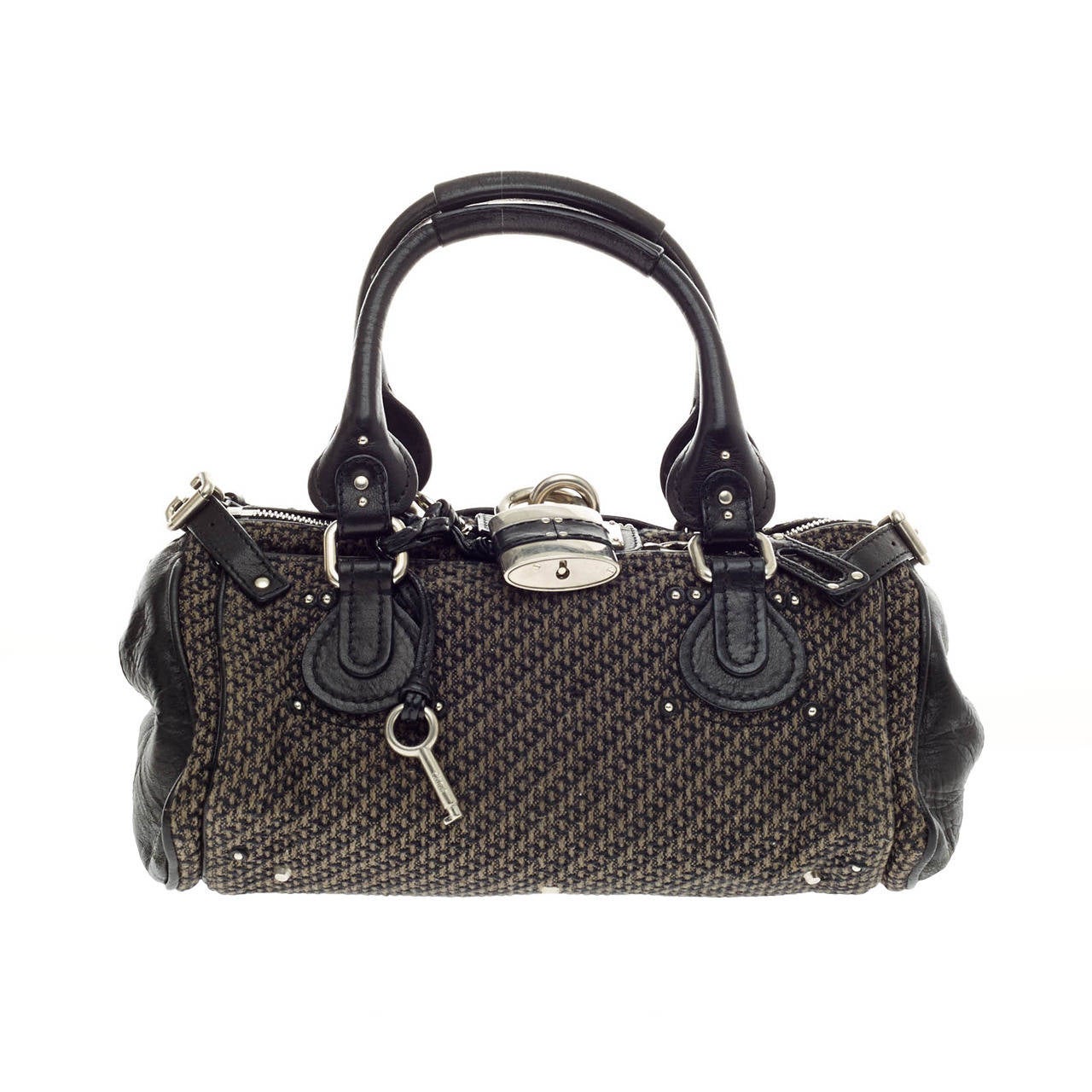 Chloe Paddington Lock Satchel Tweed Medium