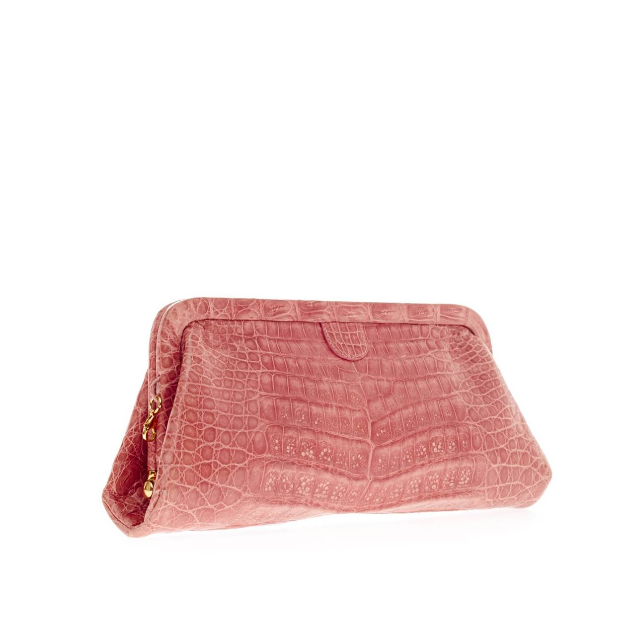 Nancy Gonzalez Convertible Clutch Crocodile Small In Good Condition In NY, NY
