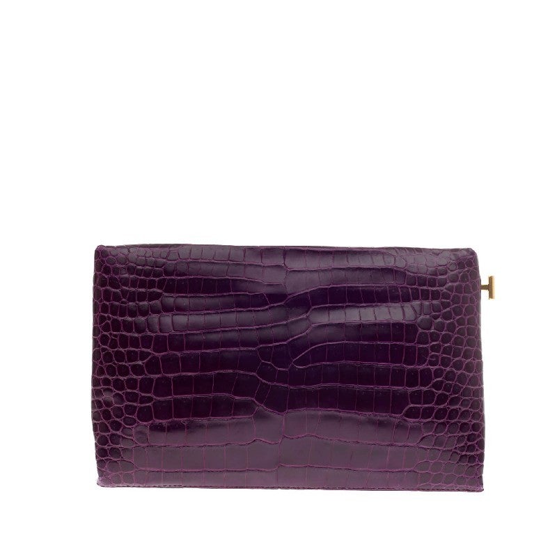 Tom Ford Frame Clutch Crocodile In Good Condition In NY, NY