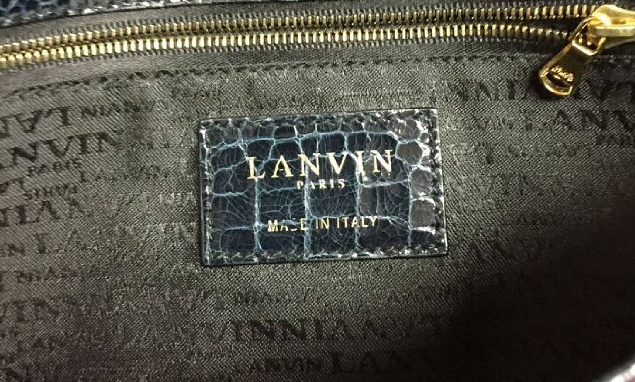 Lanvin Happy Shoulder Bag Embossed Crocodile 2