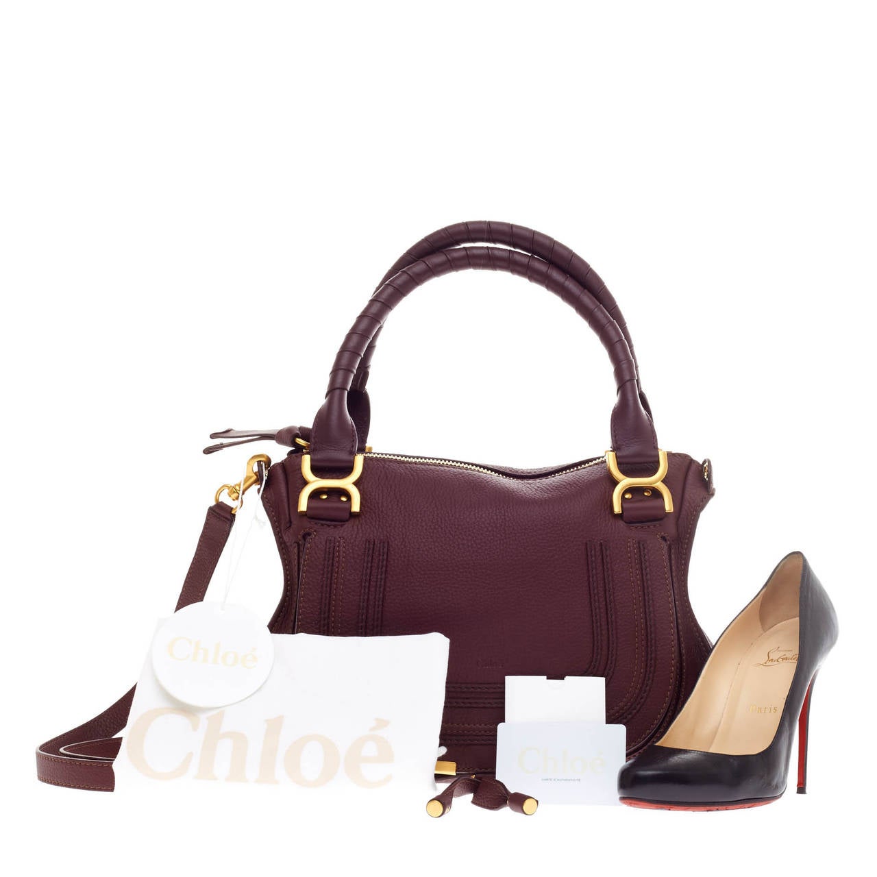 Chloe Marcie Top Handle Bag with Strap Leather Medium at 1stdibs