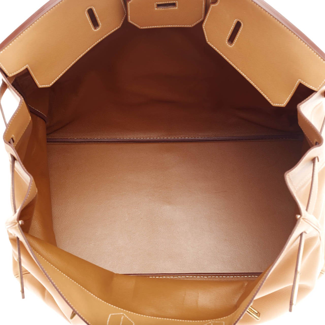 Hermes Birkin HAC Gold Veau Courchevel leather with Brass Hardware 55 2
