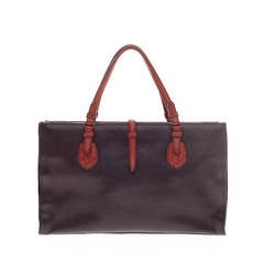 Bottega Veneta Belted Compartment Tote Leather with Intrecciato Detail