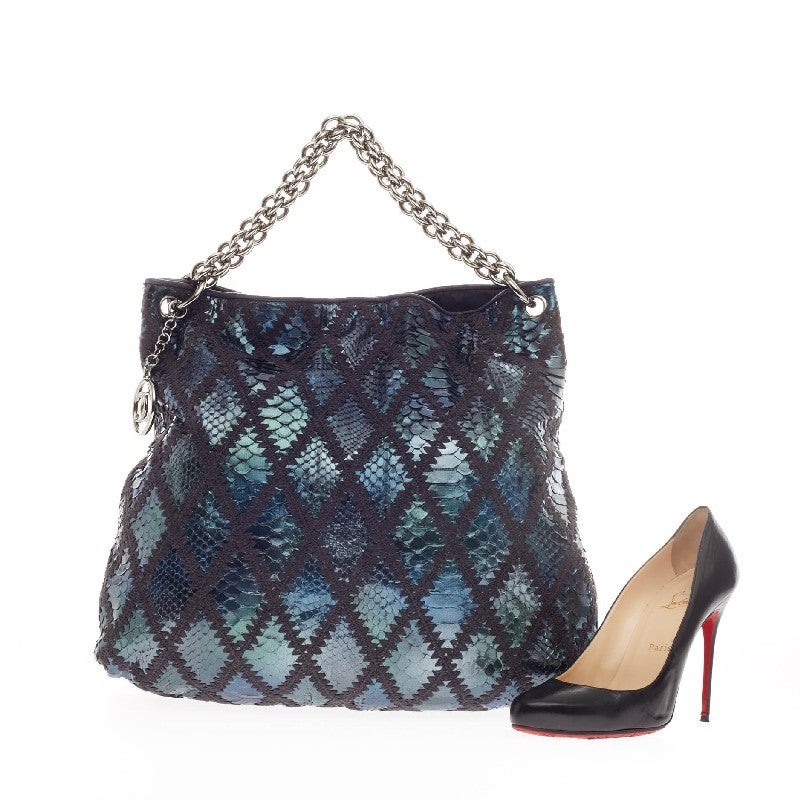 Chanel Bijoux Chain Hobo Quilted Python at 1stDibs