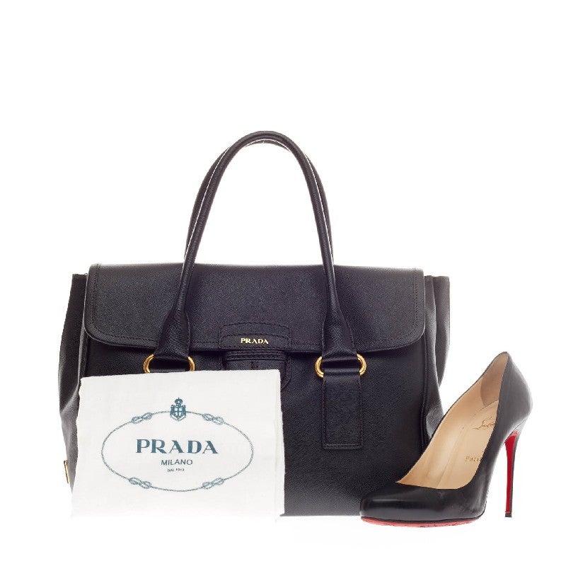Prada Pattina Satchel Saffiano Leather