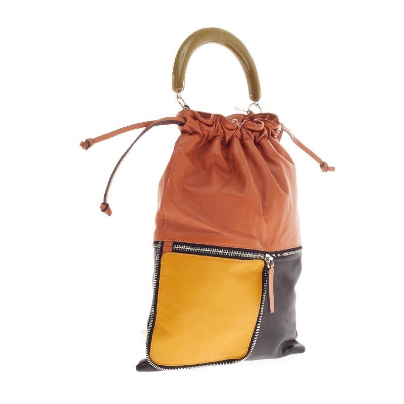 Marni Fold Handle Bag Color Block Leather 1