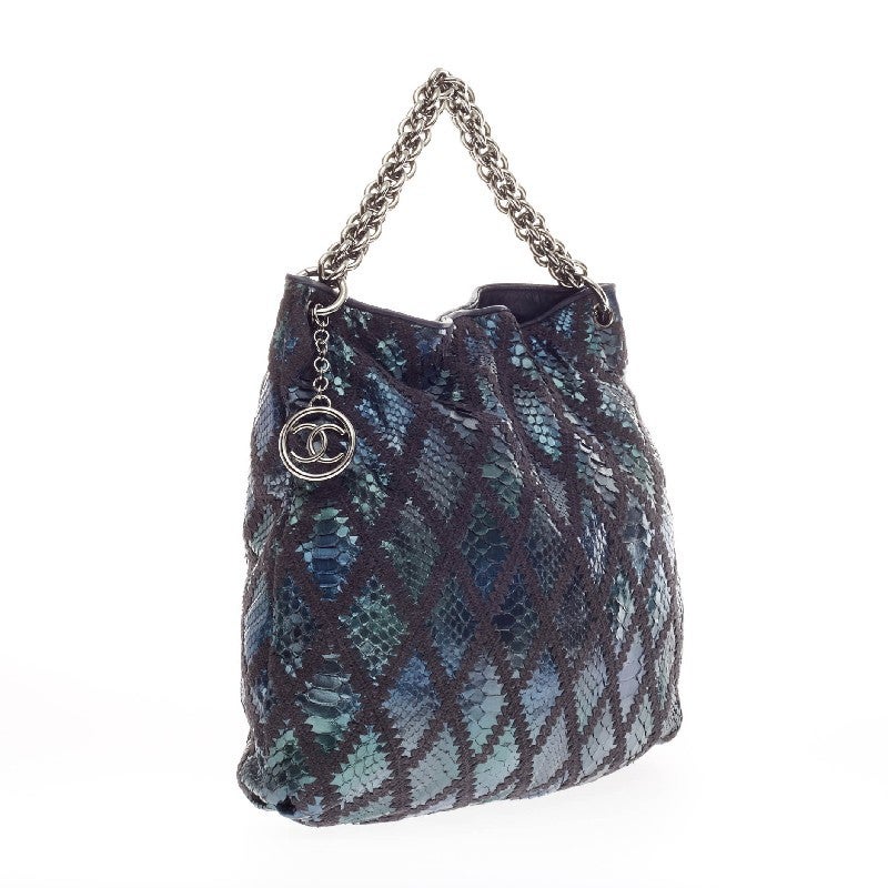 Chanel Bijoux Chain Hobo Quilted Python at 1stDibs