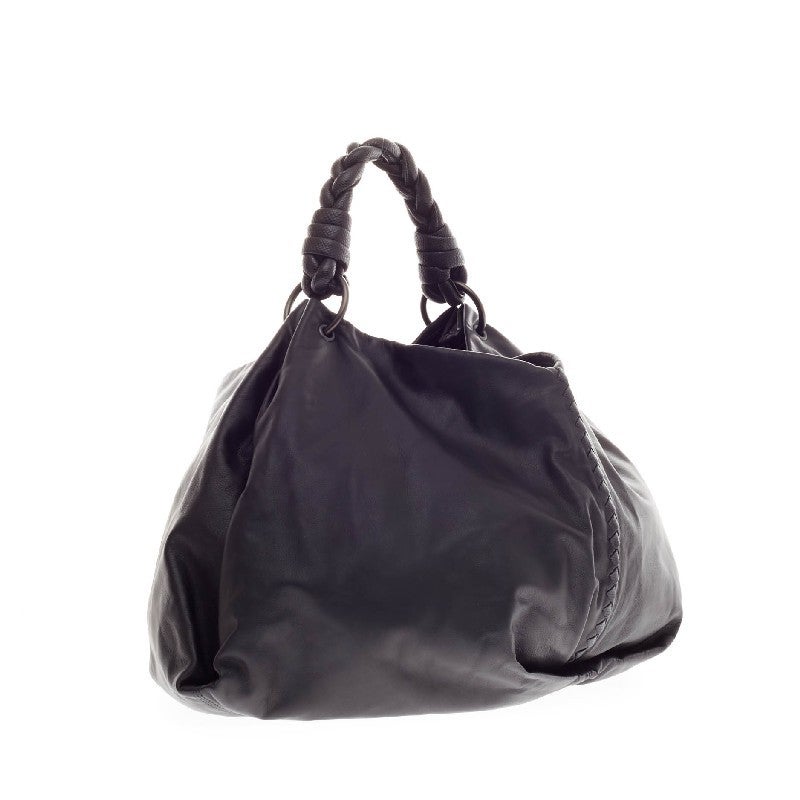 Bottega Veneta Aquilone Hobo Leather In Good Condition In NY, NY