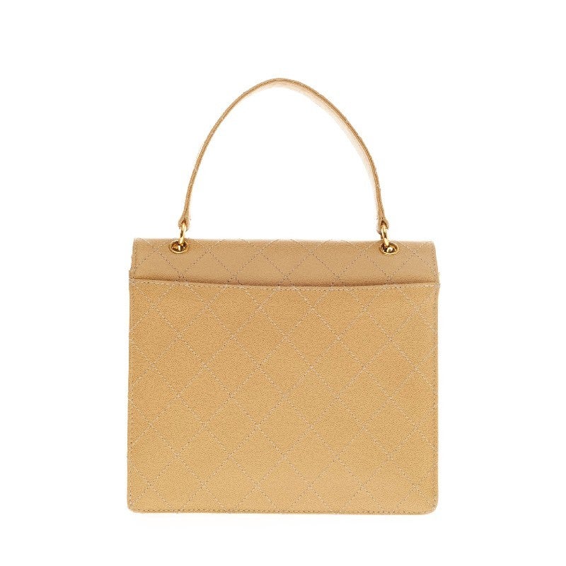 Women's Chanel Vintage Kelly Handle Bag Quilted Caviar