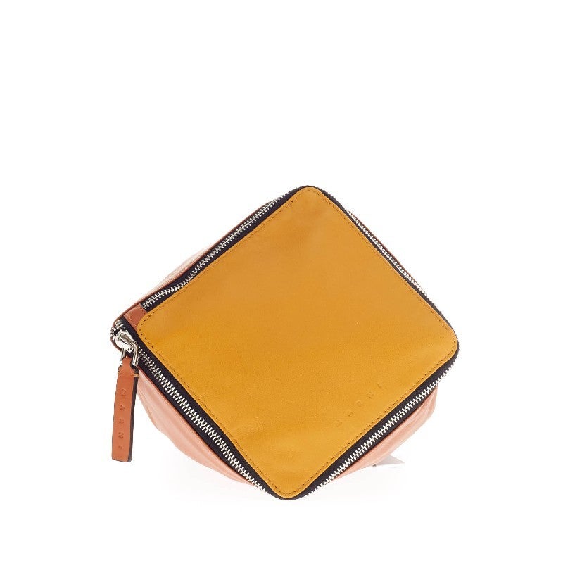 Marni Fold Handle Bag Color Block Leather 3
