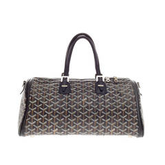 2010 Goyard Green Chevron Coated Canvas Croisiere 35 at 1stDibs