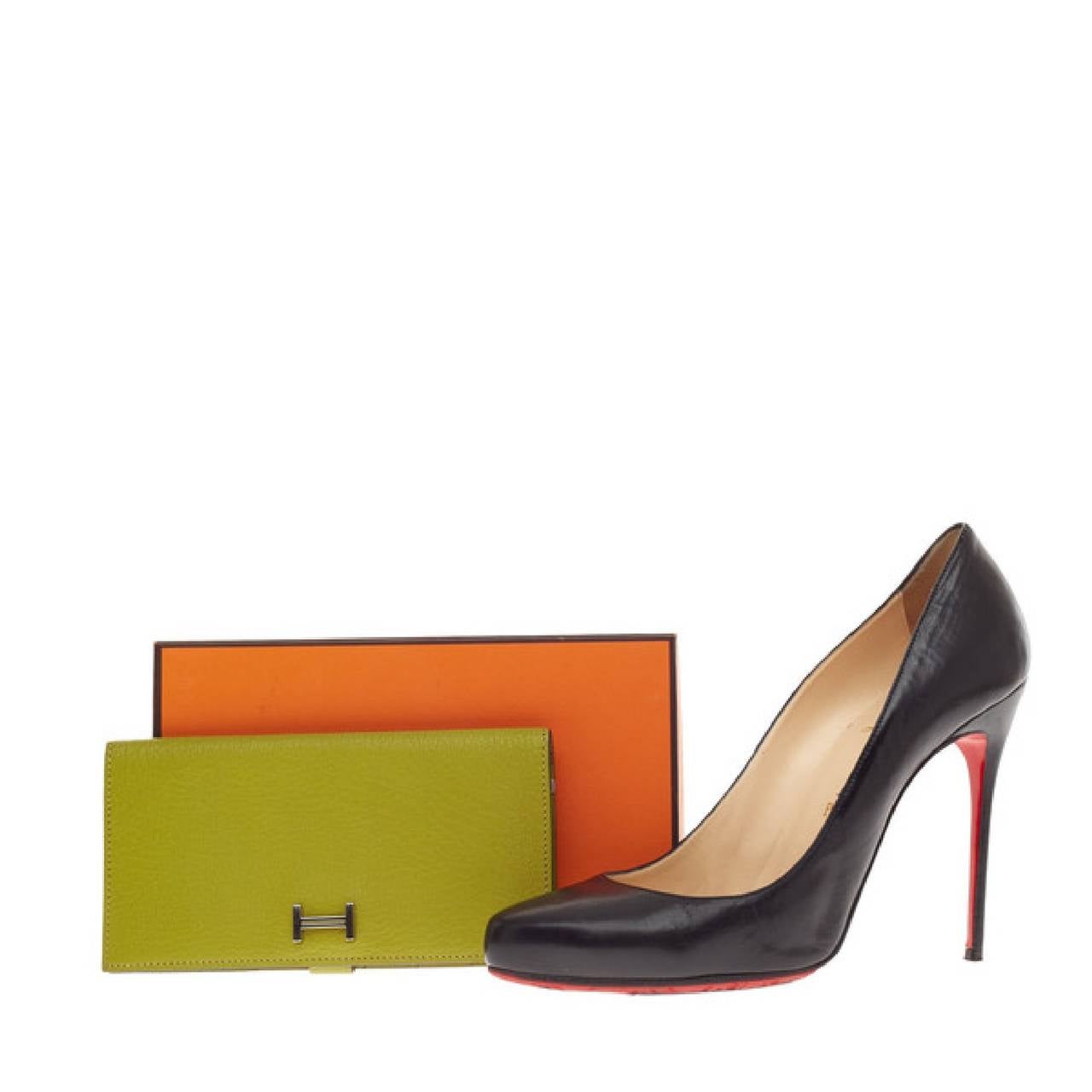 faux hermes handbags - Hermes Bearn Wallet Lichen Chevre Mysore Long at 1stdibs