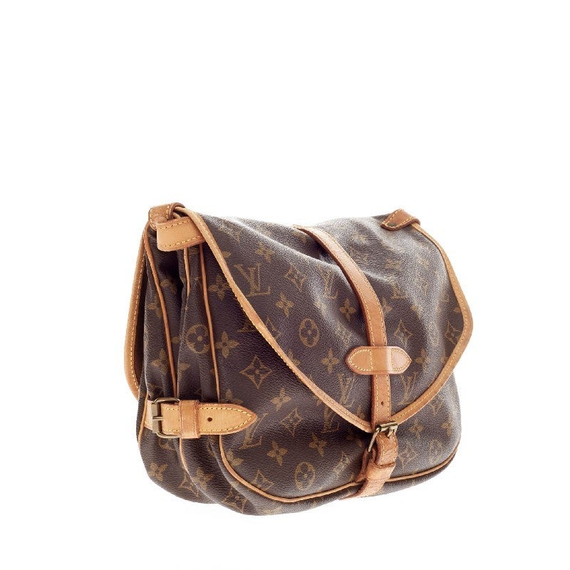 Louis Vuitton Saumur Monogram Canvas MM In Good Condition In NY, NY