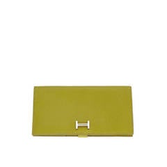Hermes Bearn Wallet Lichen Chevre Mysore Long