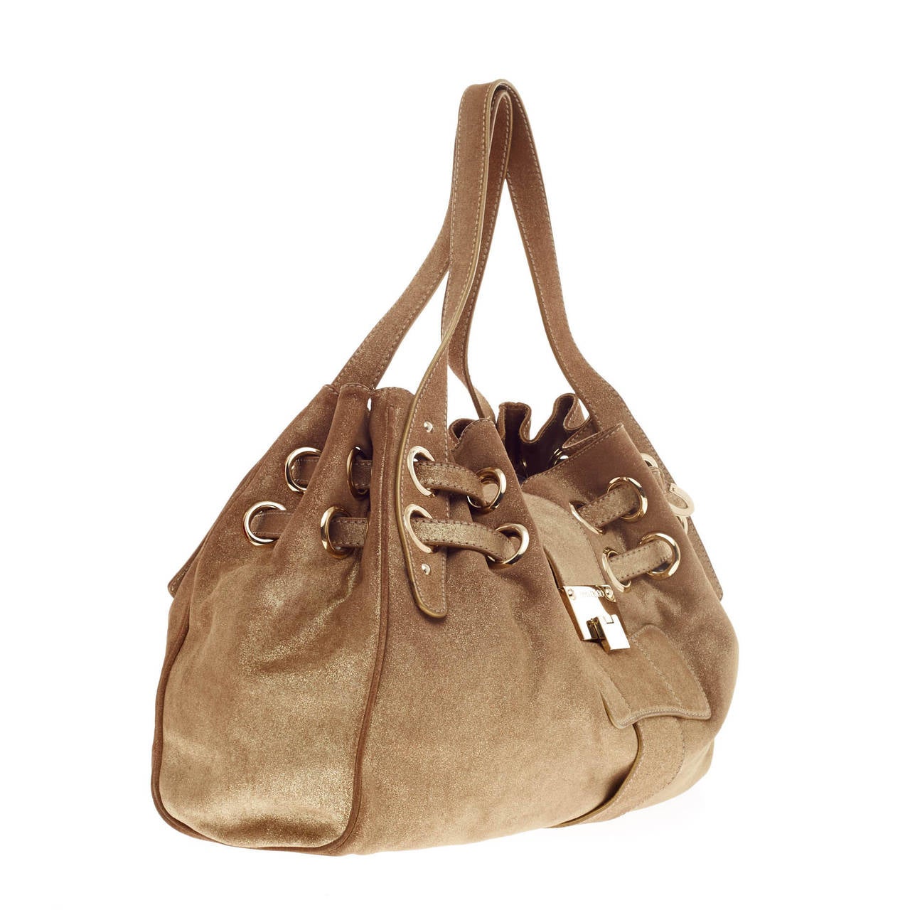 Jimmy Choo Riki Hobo Suede Medium In Good Condition In NY, NY