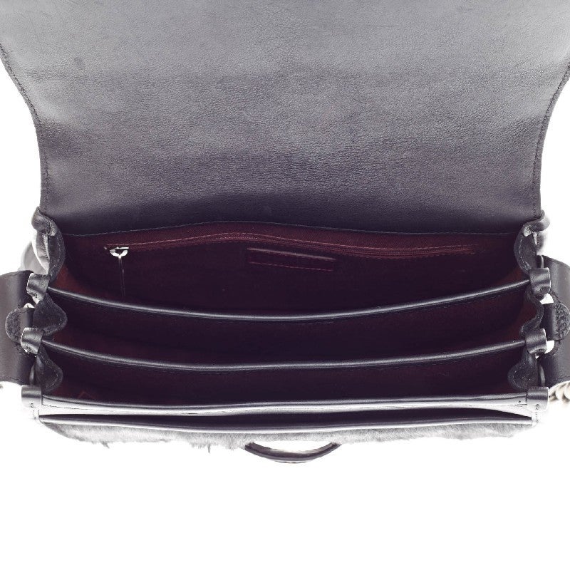 Chanel Dallas Studded Saddle Bag Quilted Calfskin and Pony Hair 2