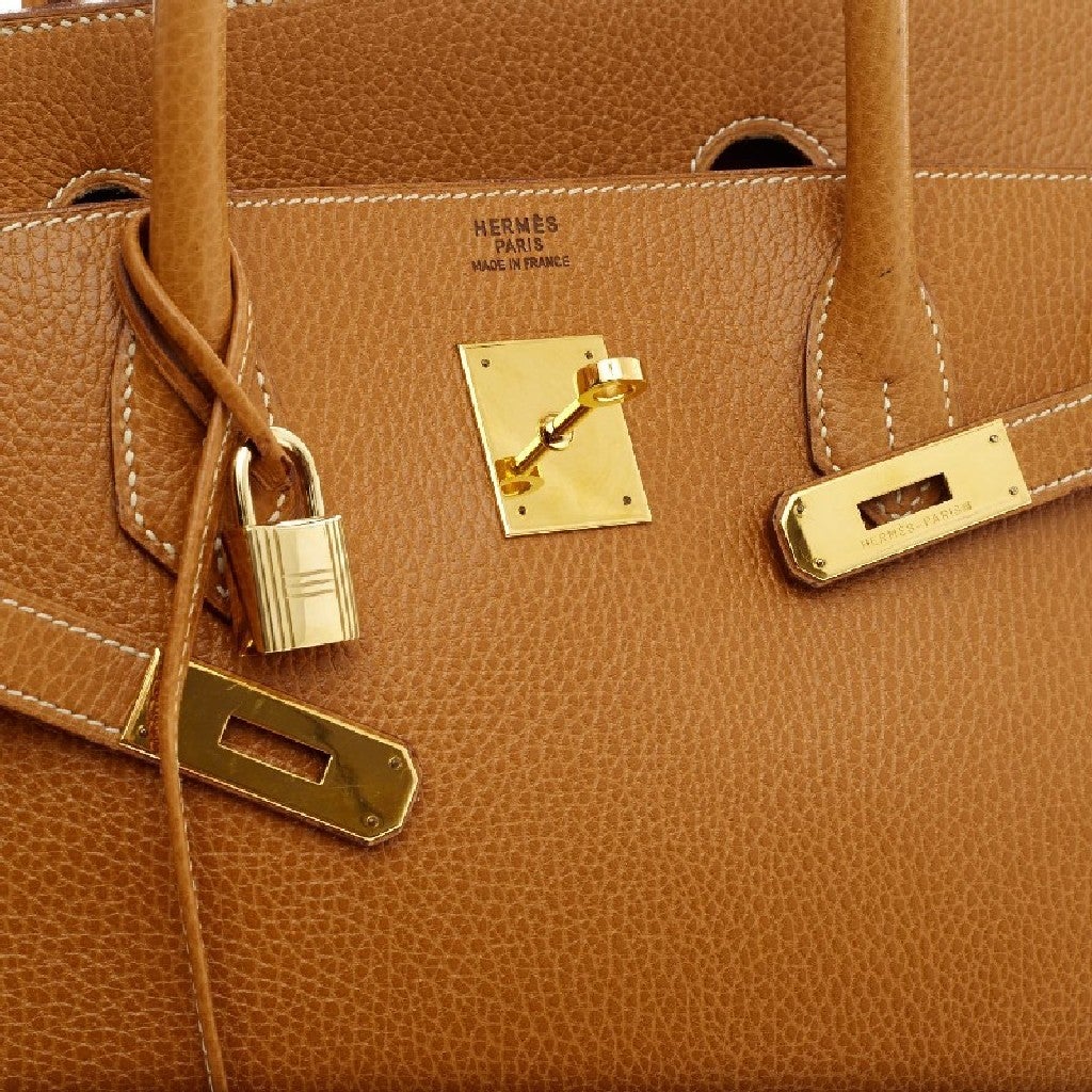 Hermes Birkin Natural Ardennes with Gold Hardware 40 2