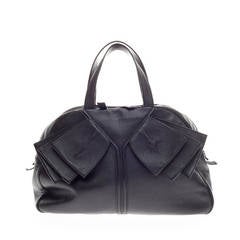 Saint Laurent Y Bow Bag Pebbled Leather