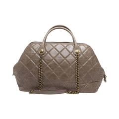 Chanel Castle Rock Bowler Quilted Leather Large