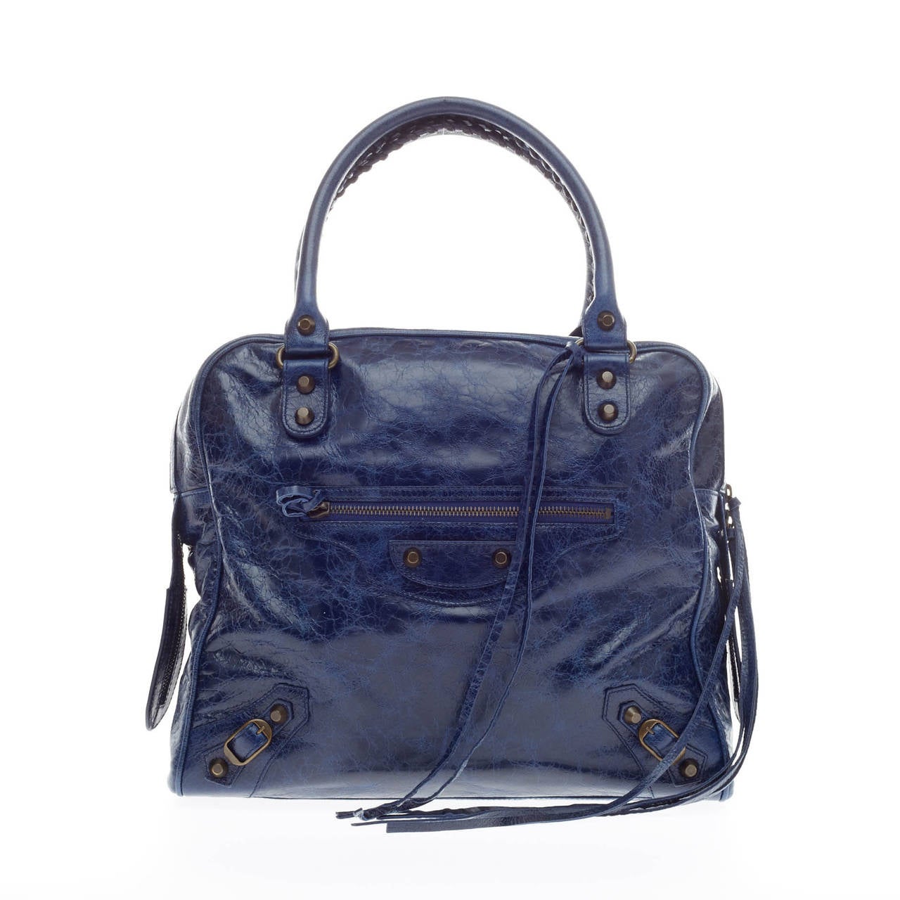 Balenciaga Mini Bowling Classic Studs Leather