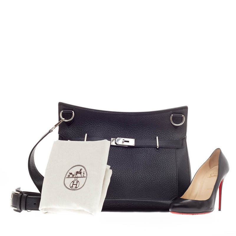 Hermes Black Veau Taurillion Clemence Jypsiere 34 at 1stdibs