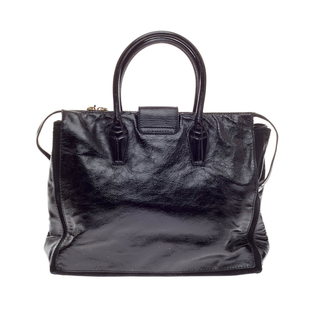 Women's Saint Laurent Cabas Muse Two Shoulder Bag Patent
