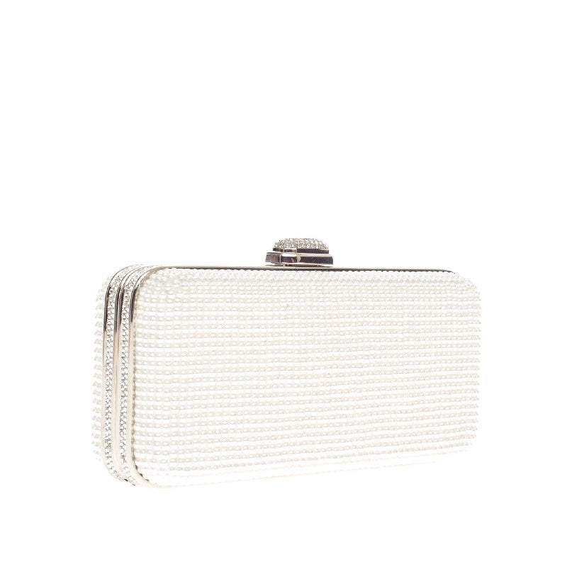 Women's Judith Leiber Long Minaudiere Crystal and Pearl
