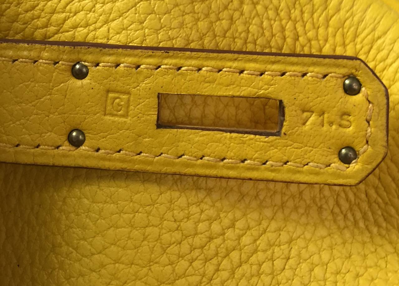 Hermes Birkin Jaune Clemence with Palladium Hardware 35 at 1stdibs  