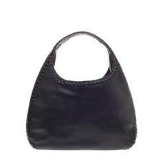 Bottega Veneta Hobo Leather with Intrecciato Detail Medium