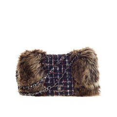 Chanel Fantasy Flap Tweed and Fur Medium