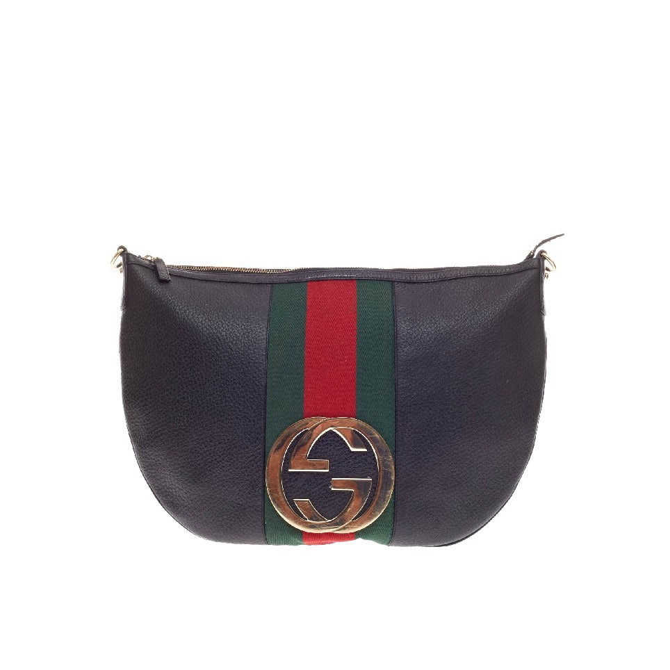Gucci Blondie Hobo Leather with Stripes