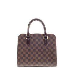 Louis Vuitton Triana Hand Bag Purse Damier Canvas Ebene N51155 Vi0053