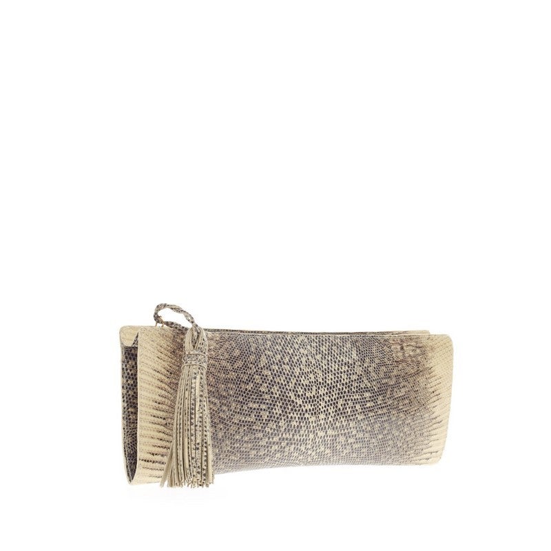 Nancy Gonzalez Clutch Lizard Long In Good Condition In NY, NY