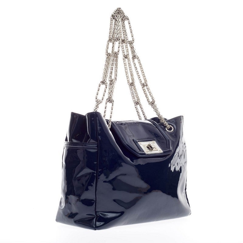 Chanel Bijoux Chain Mademoiselle Lock Tote Patent at 1stDibs
