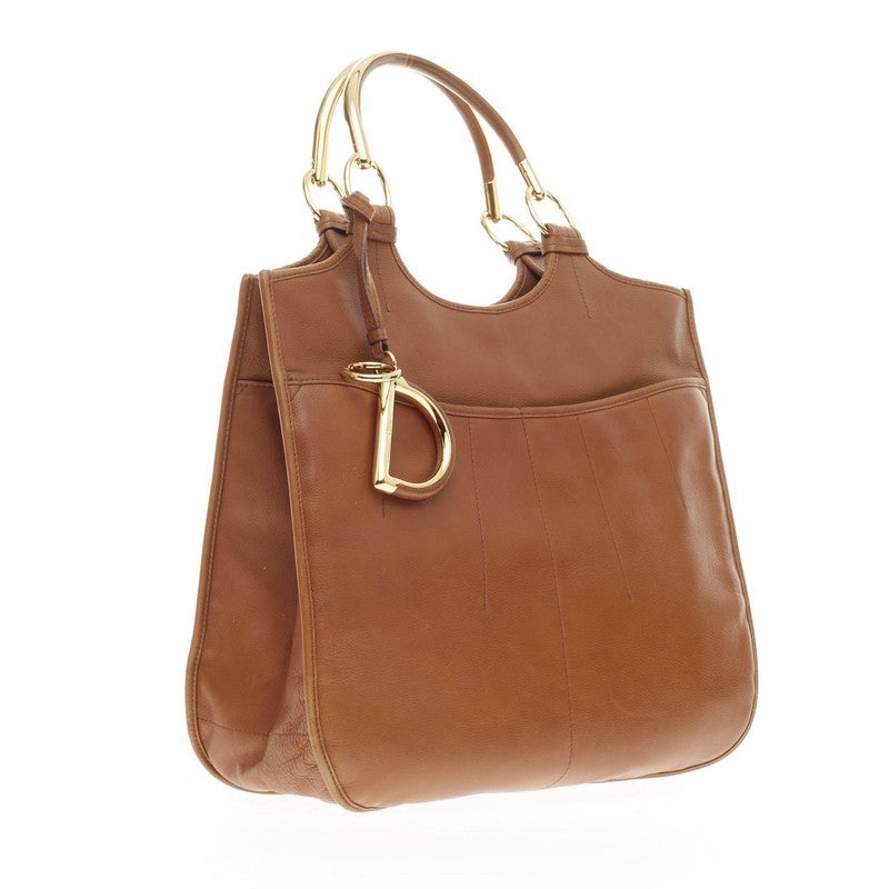 christian dior tote leather