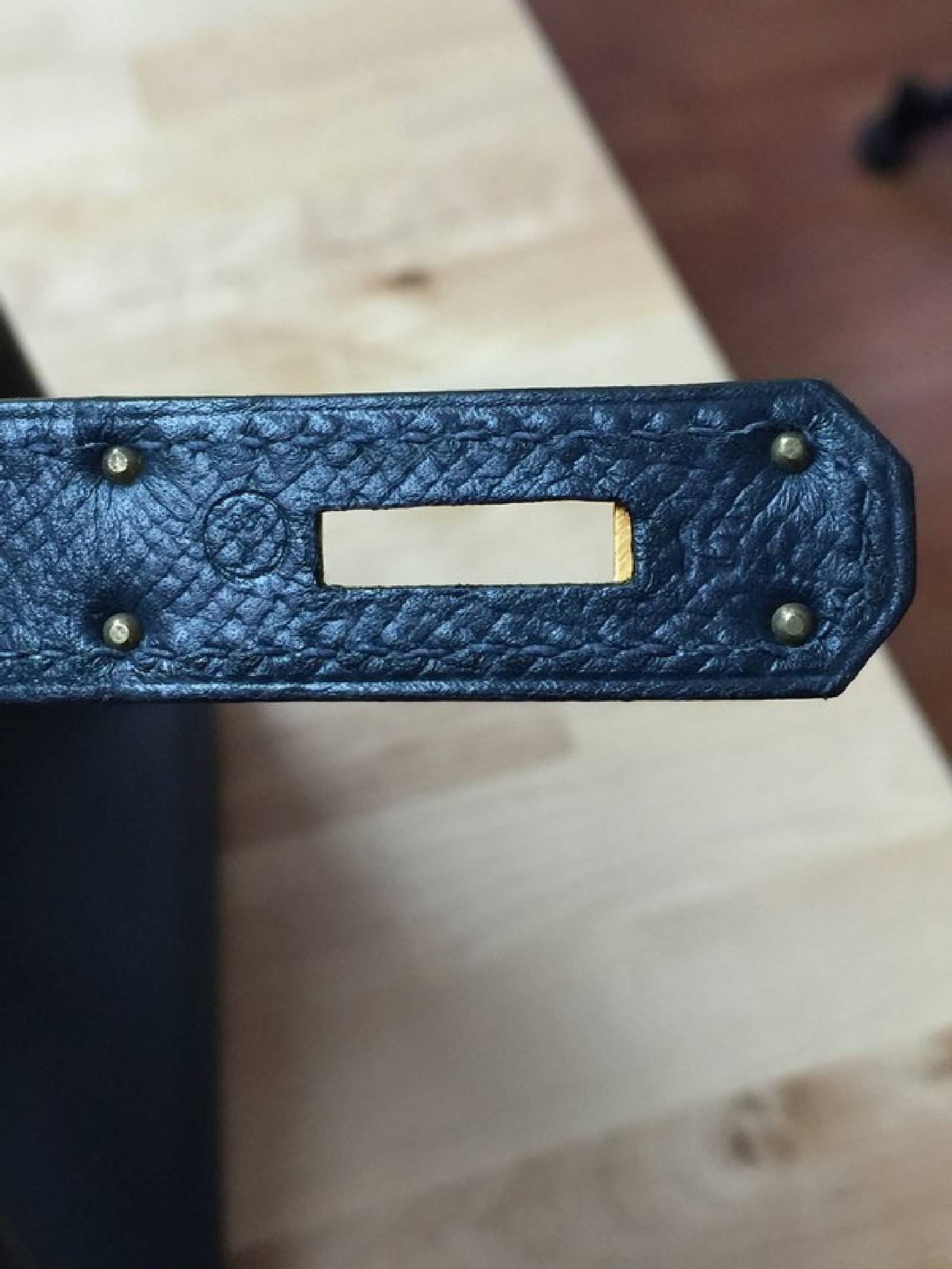 Hermes Birkin Bleu Marine Courchevel with Gold Hardware 35 at 1stdibs  
