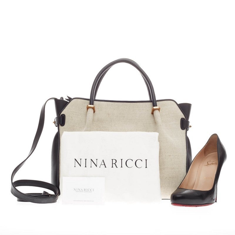 Nina Ricci Le Marche Satchel Canvas and Leather