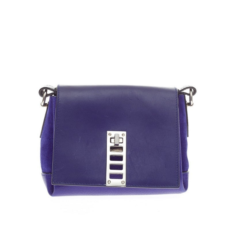 Proenza Schouler Elliot Crossbody Leather and Suede Mini In Good Condition In NY, NY