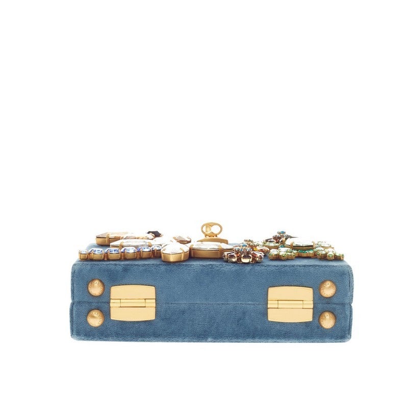 Women's Dolce & Gabbana Treasure Box Bag Embellished Velvet Mini
