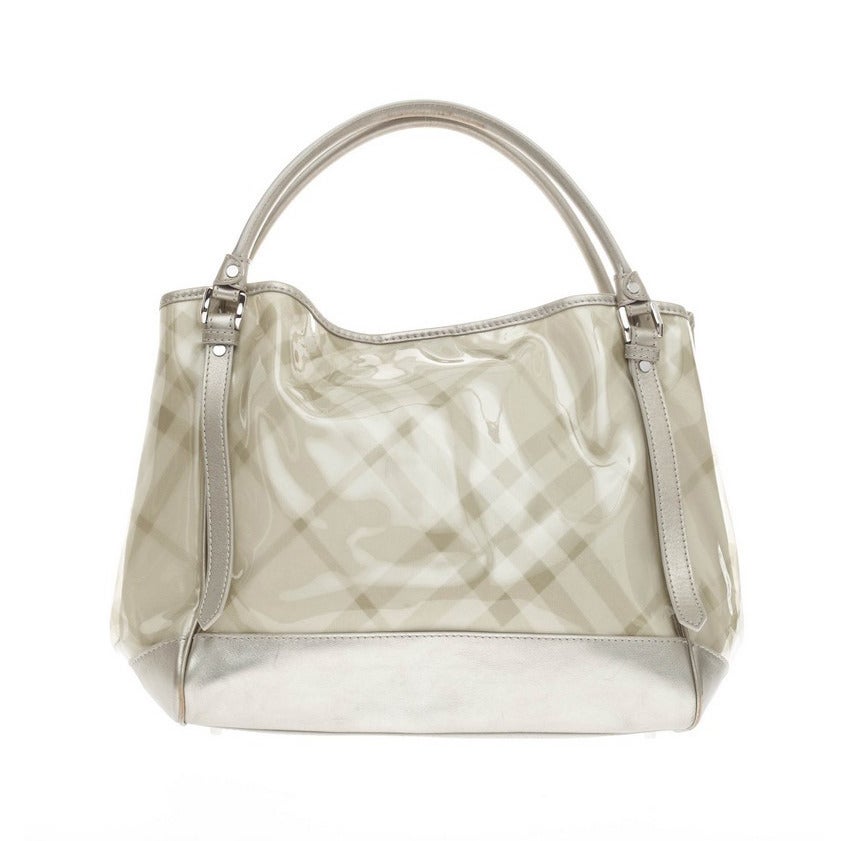 Burberry Double Layered Tote PVC Nova Check Canvas