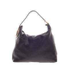 Gucci Twill Hobo Leather