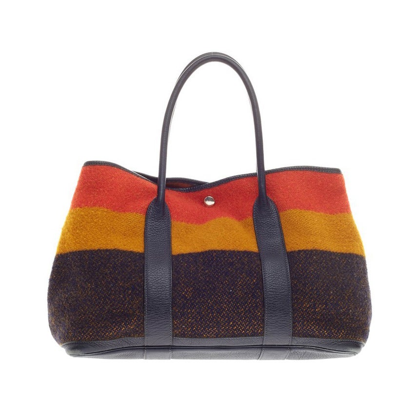 Hermes Garden Party Tote Rocabar and Fjord Leather MM